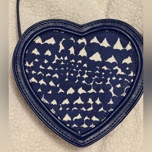 Excellent condition Stella McCartney Kids navy and white heart purse